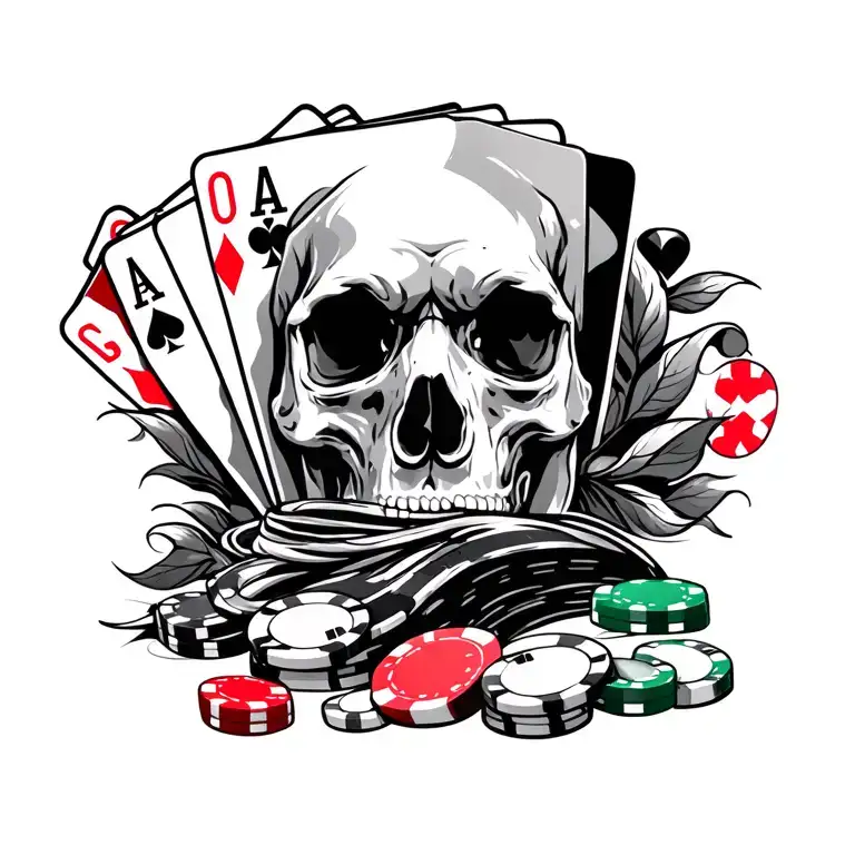 Gambling tattoo design idea