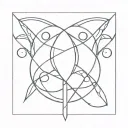 brand of sacrifice mark in neotribal design tattoo design idea