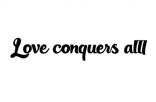"Love conquers all" tattoo design idea