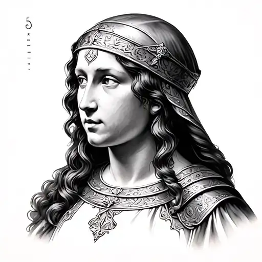 Joan Of Arc tattoo design idea