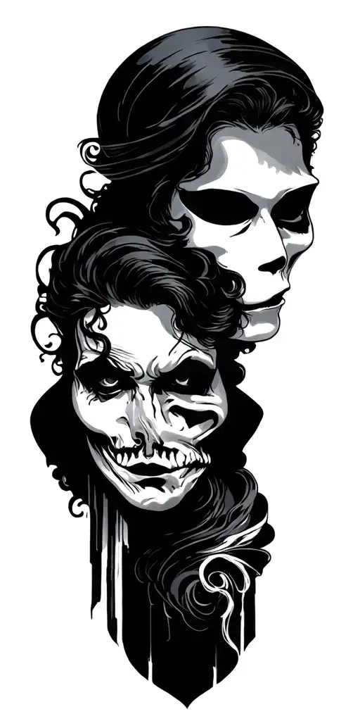 les mesrables and phantom of the opera sleve tattoo tattoo design idea