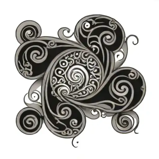 filigree wave design tattoo design idea