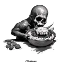 Gluttony tattoo design idea