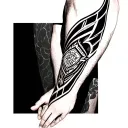 mens asian geometric leg sleeve tattoo tattoo design idea