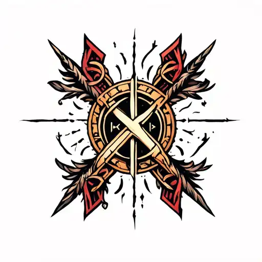 runic tattoo to celebrate regeneration and victory  tattoo design idea