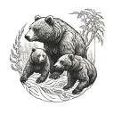 tattoo bear brothers defending themselves fiercely tattoo design idea