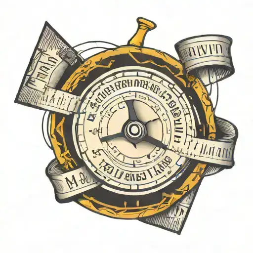 builders tape measure distances tattoo design idea