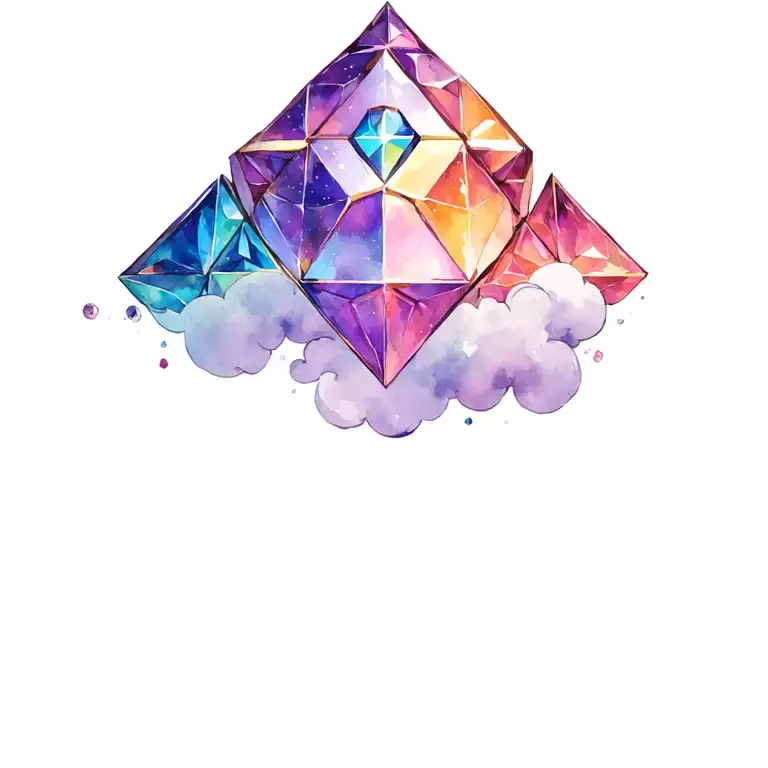 pastel cloud background, zelda triforce, zelda spiritual stones, infinity stones,  soot sprites, sailor moon wands tattoo design idea