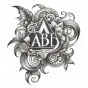 ABCD tattoo design idea