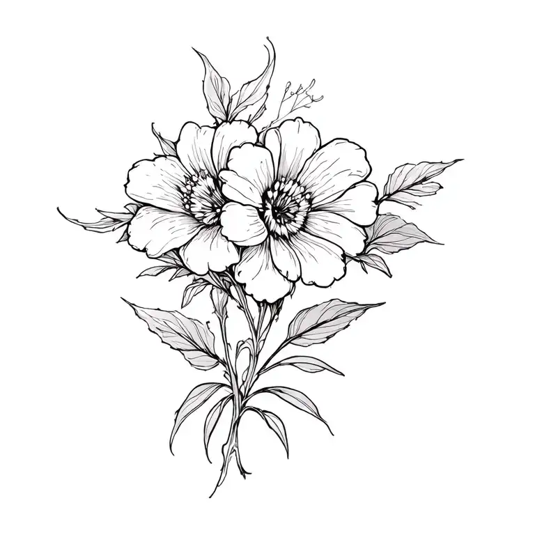 flower shoulder sleeve tattoo design idea