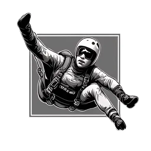 skydiving tattoo design idea