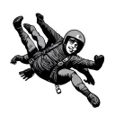 skydiving tattoo design idea