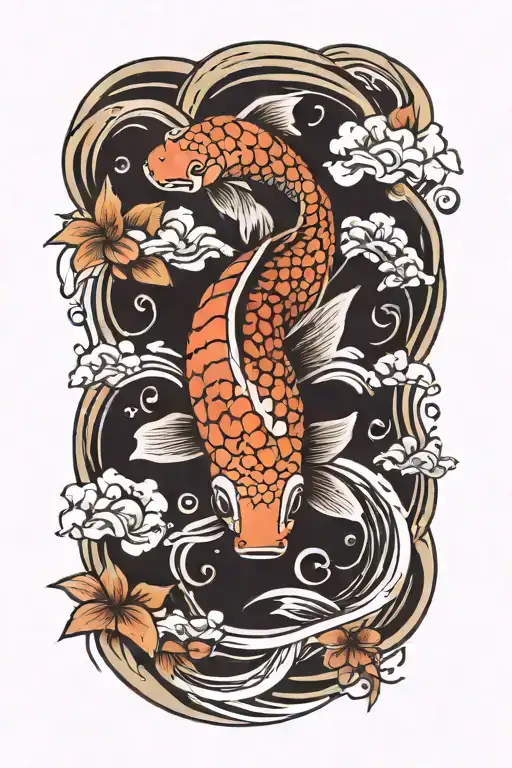 Koi Fish tattoo design idea