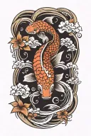 Koi Fish tattoo design idea