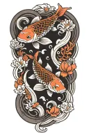 Koi Fish tattoo design idea