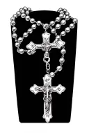 rosary with beads tattoo design idea