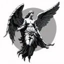 Stone Angel tattoo design idea