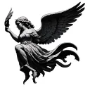 Stone Angel tattoo design idea