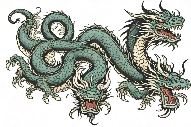 dragons tattoo design idea