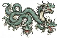 dragons tattoo design idea