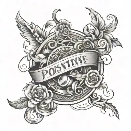 postive humble and hard work tattoo design idea