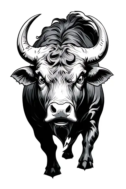 raging bull tattoo design idea