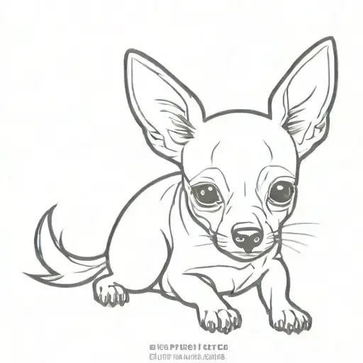 chihuahua dog tattoo design idea