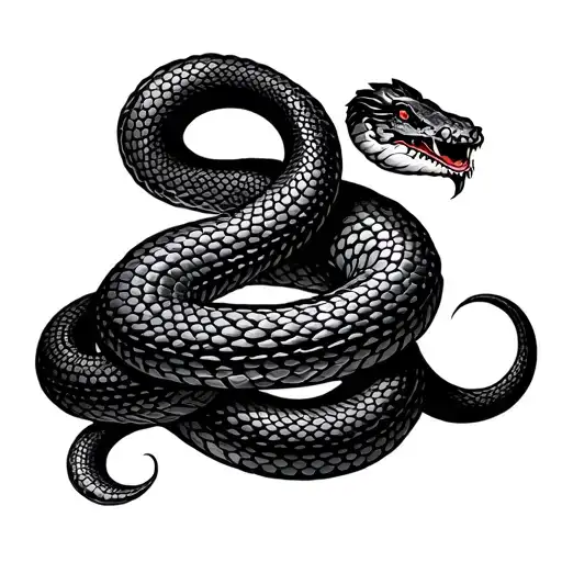 Year Of Snake tattoo design idea