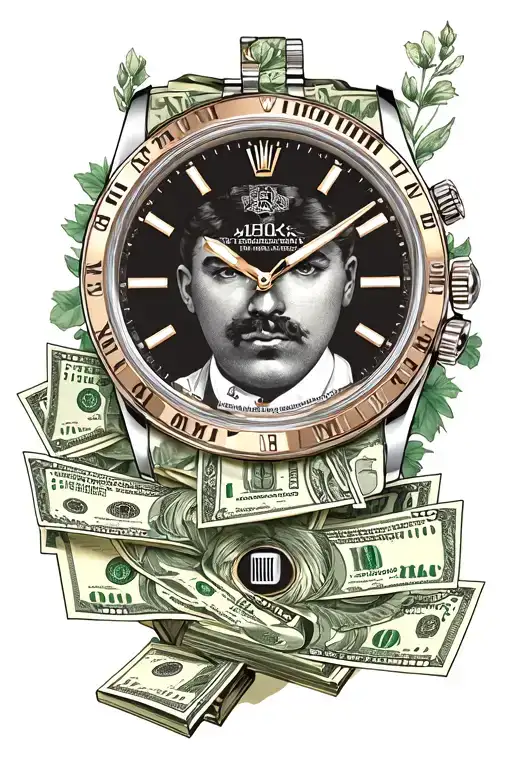 Vasil levski, Rolls Royce, money, Rolex tattoo design idea