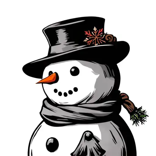 Snowman tattoo design idea