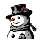 Snowman tattoo design idea