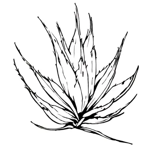 Agave plant tattoo design idea