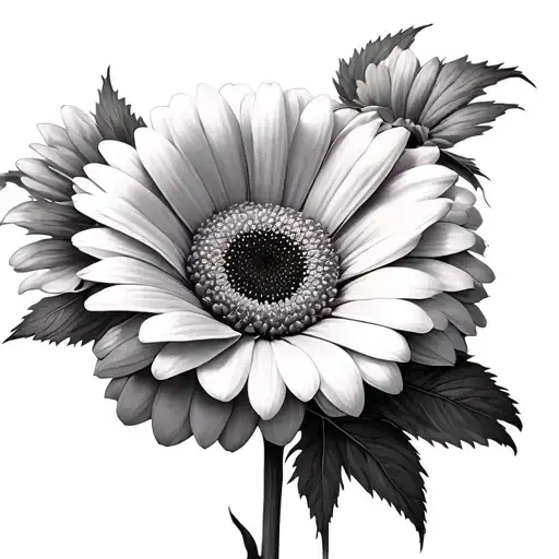 "Juliet" Gerbera Flower tattoo design idea