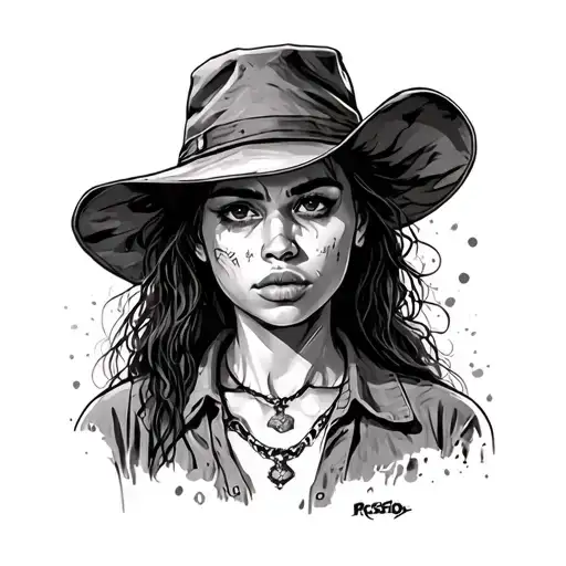 Rosita The Walking Dead tattoo design idea