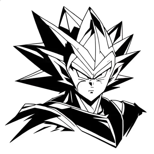 vegeta dragon ball tattoo design idea