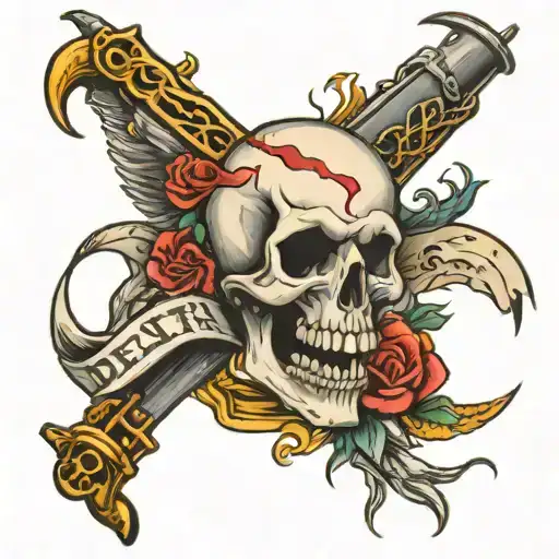 DEATH BEFORE DISHONOR tattoo design idea