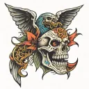 DEATH BEFORE DISHONOR tattoo design idea