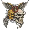 DEATH BEFORE DISHONOR tattoo design idea