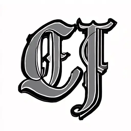 Cj Initials tattoo design idea