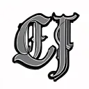 Cj Initials tattoo design idea