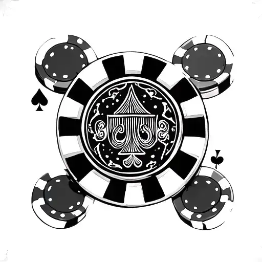 Poker Chip tattoo design idea