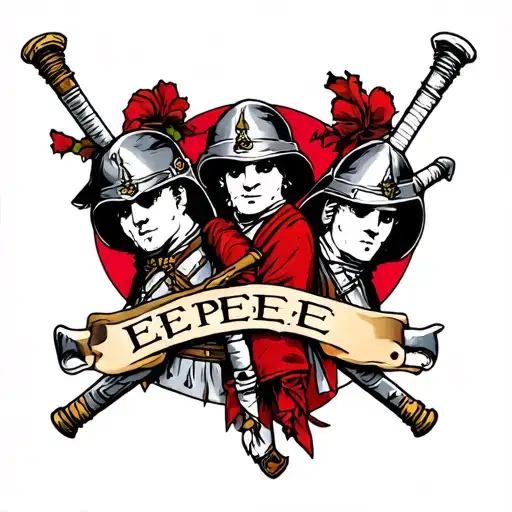 EPEE 3 musketeers tattoo design idea