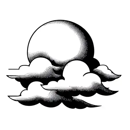 head in the clouds tattoo design idea