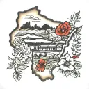 Wisconsin outline tattoo design idea
