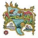 Wisconsin outline tattoo design idea