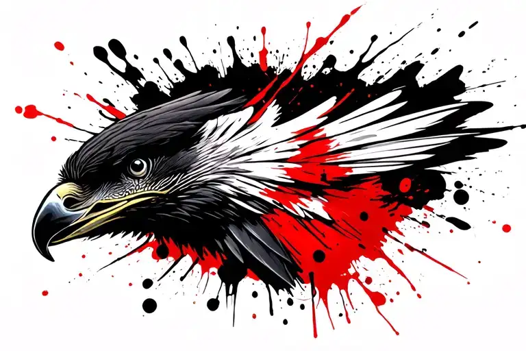 falcon diving tattoo design idea