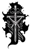 January 17 2024 roman numerals with cross with CMK tattoo design idea