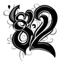 wedding date of 8/2/22, in a unique tattoo design tattoo design idea