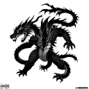 shenron dragon ball z fighting with kaido dragon form tattoo design idea