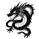 shenron dragon ball z fighting with kaido dragon form tattoo design idea